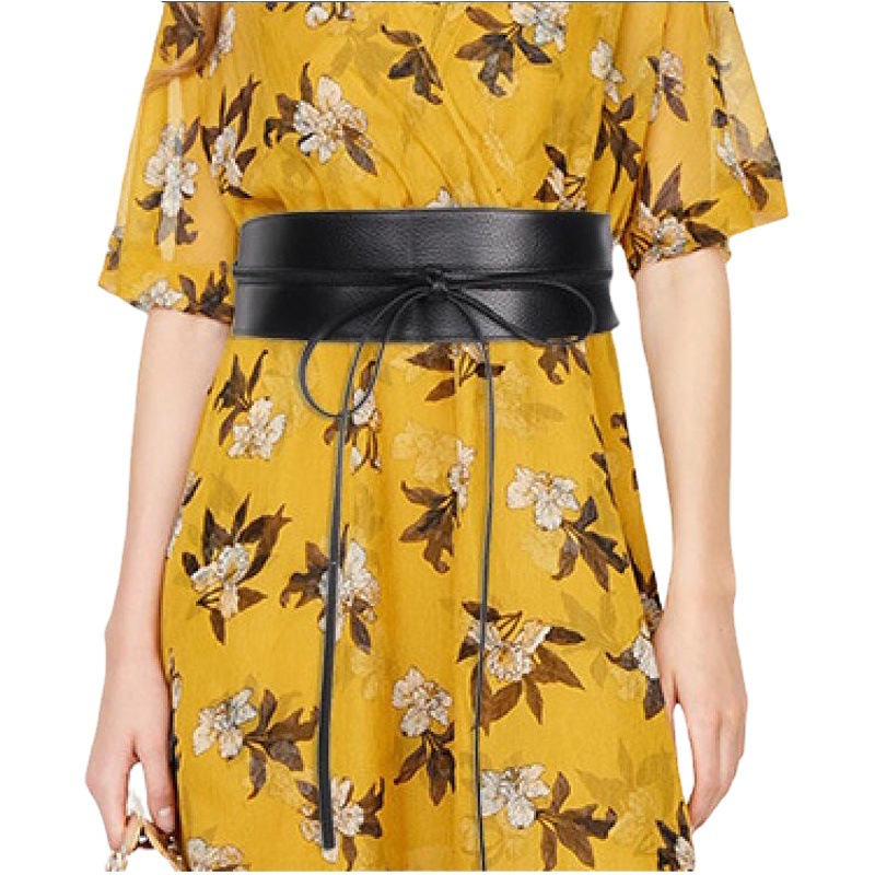 Factory Spring, Summer, Autumn and Winter dress Belt Women's Clothing Accessories Wide Ribbon Bow Knot Decoration Waist Seal