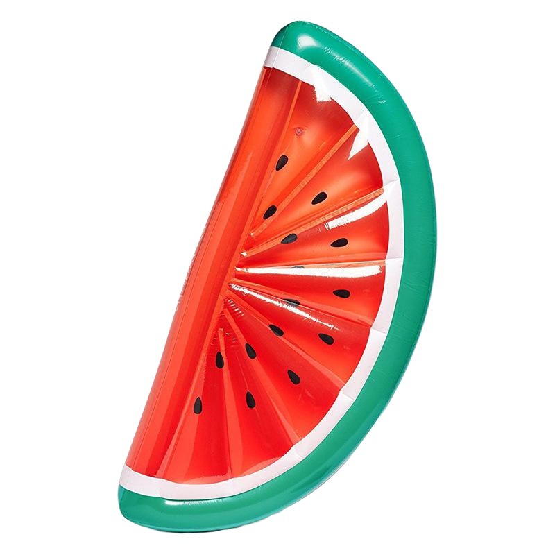 New Watermelon Floating Row Transparent Semicircle Inflatable Floating Bed Wholesale Water Adult Swimming Ring Water Inflatable Lounger
