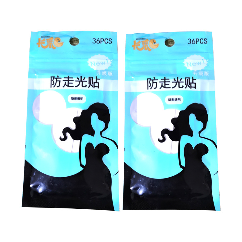 Strength manufacturers wholesale anti-light stickers double-sided tape fixed bra shoulder strap shirt collar invisible transparent chest stickers