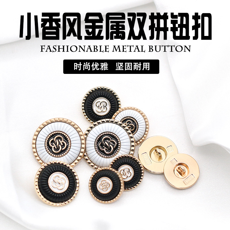 Factory wholesale xiangfeng metal double button coat windbreaker satin dress metal buckle xiangfeng metal buckle