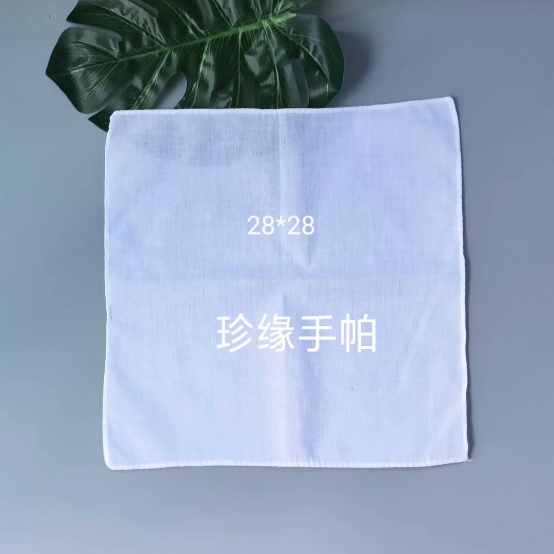 Picture of 28*28CM tie-dyed cotton handkerchief white gouache embroidery printing DIY hand-painted graffiti extension dyed small square towel wholesale