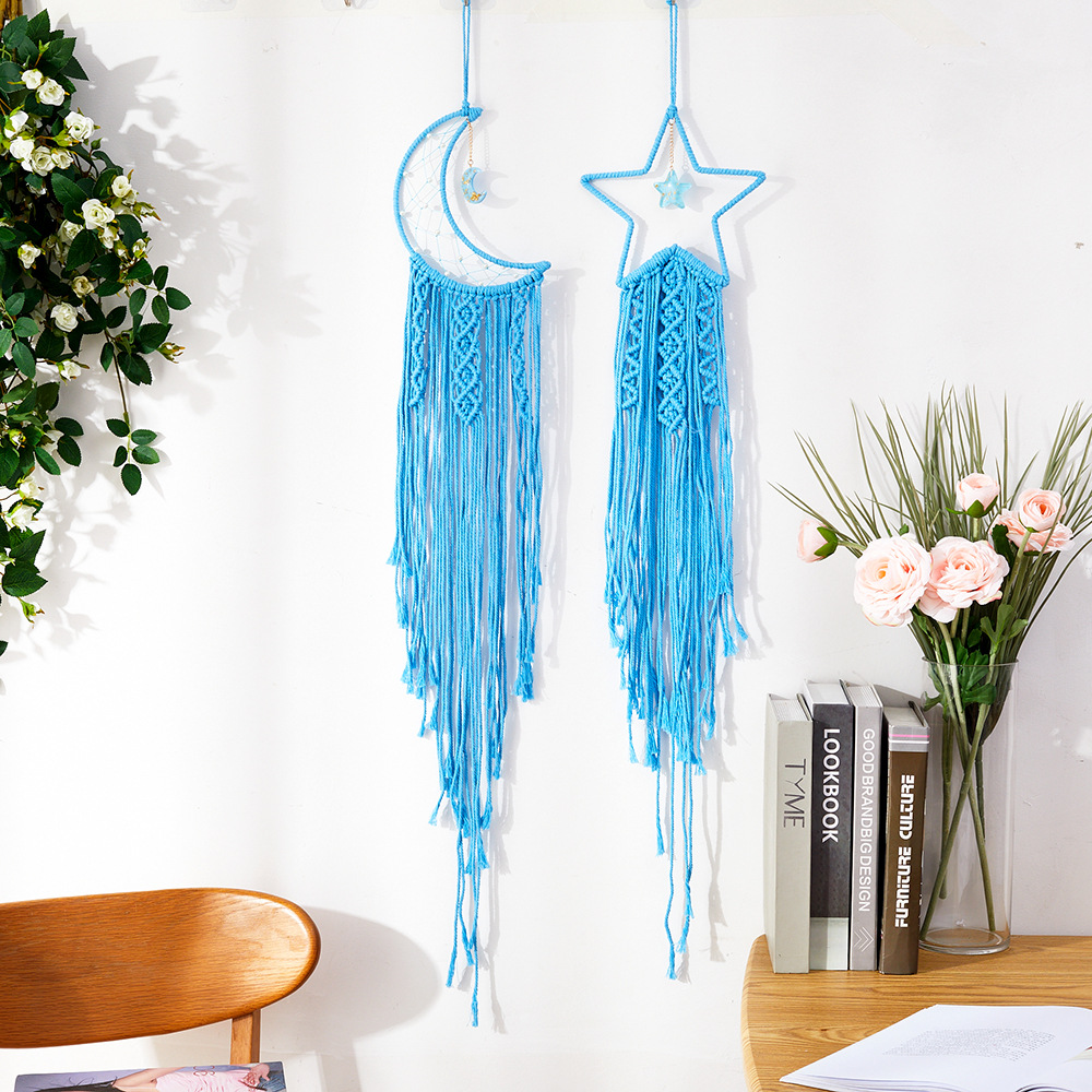 Picture of Cross-Border Hot Selling Moon Dream Catcher Hand-Woven Cotton Rope Tapestry Bohemian Style Wall Hangings