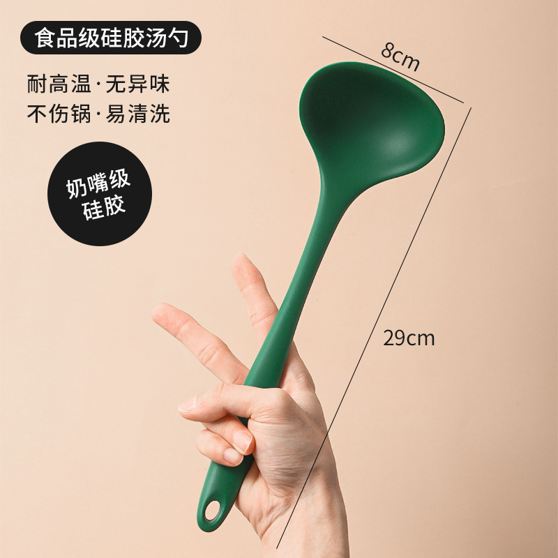 Picture of Wholesale household non-stick pan silicone chinese shovel high temperature resistant shovel spoon suit colander soup spoon suit kitchenware five-piece set