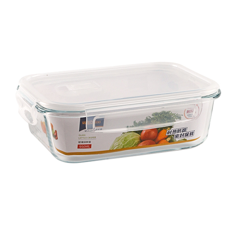 Picture of High Boron Glass Lunch Box Accompanying Gift Heating Bowl Microwave Oven Refrigerator Fresh-keeping Box Office worker Lunch Box with Meal Lunch Box