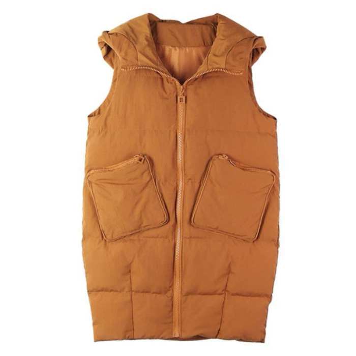Picture of Autumn and winter New plus size women's mid-length down cotton vest thickened vest vest loose coat one-piece delivery