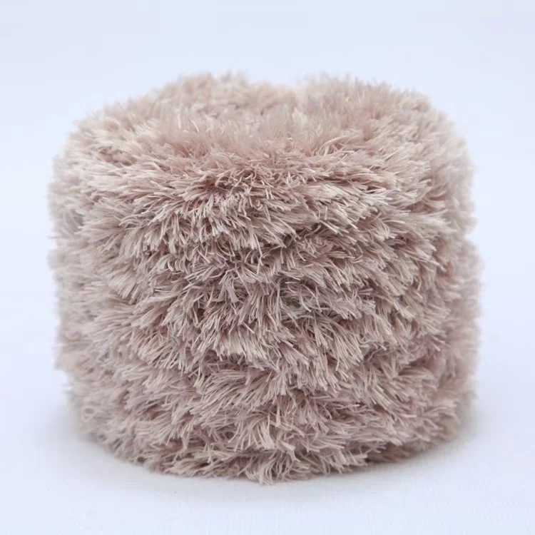 Picture of Crystal Coral Velvet Thick Thread Imitation Fur Scarf Hat Baby Baby Thread Hand-Knitted Wool Ball