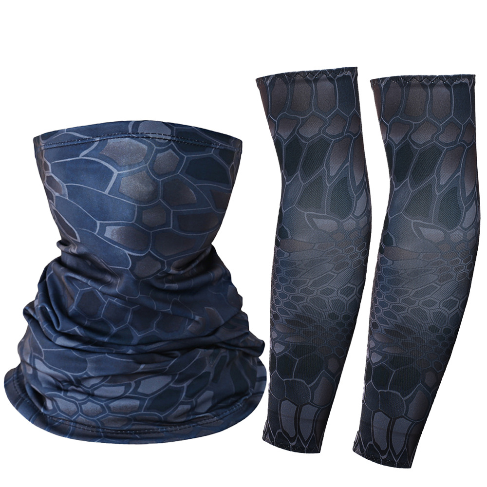 Picture of Ice Silk Sun Protection Sleeves Magic Headscarf Set Summer Sun Protection Cycling Sports Outdoor Equipment Combination Spot Wholesale