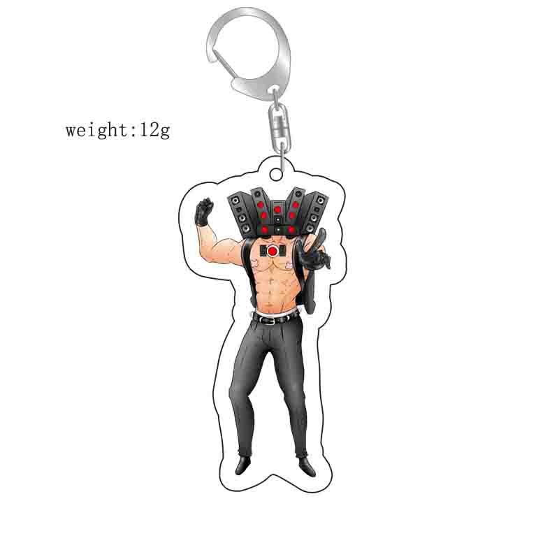 Picture of Cross-border new toilet man keychain skibidi toilet monitor Man TV man creative killer pendant batch