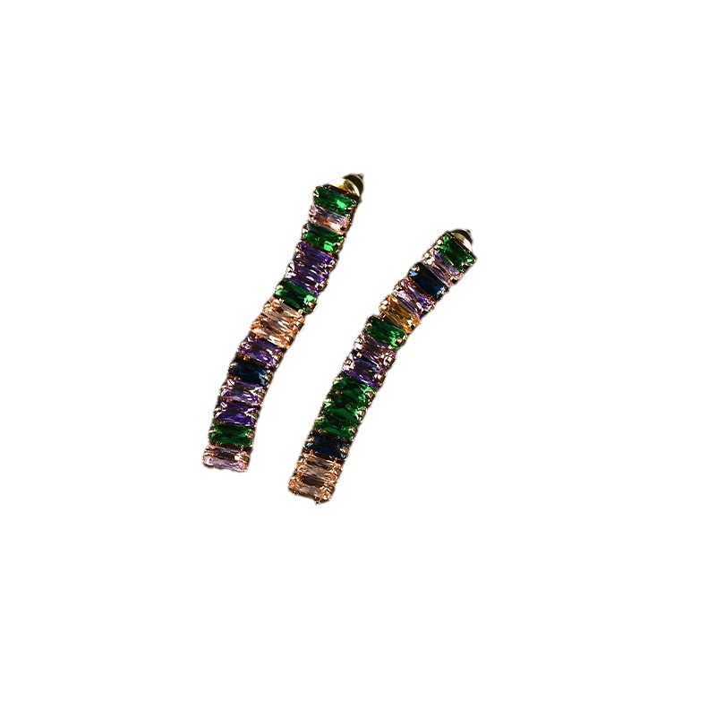 Picture of Colorful Alloy Jewelry suit Niche Simple Rainbow Necklace Bracelet Earrings Female Qingdao Middle Ancient Jewelry