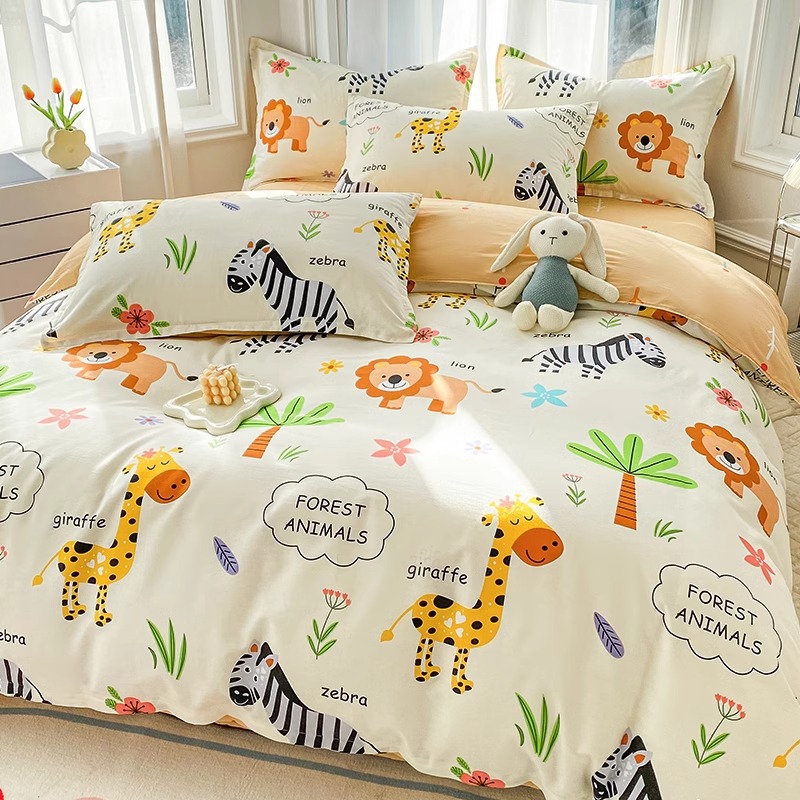 Class A cotton children's quilt cover single-piece 120x 150x 200 kindergarten children's cotton quilt cover four-piece set