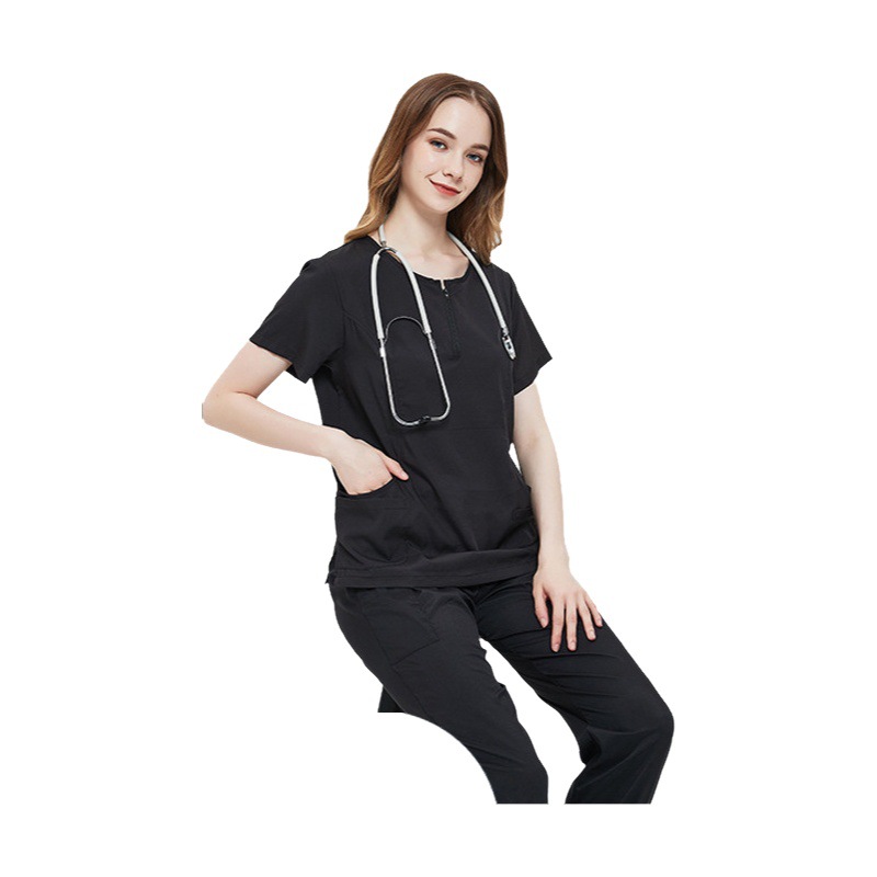 Picture of Cross-Border Dental Doctor Scrub Suit Operating Room Split Nursing Workwear Elastic Quick-Drying Nurse Scrub Suit Wholesale