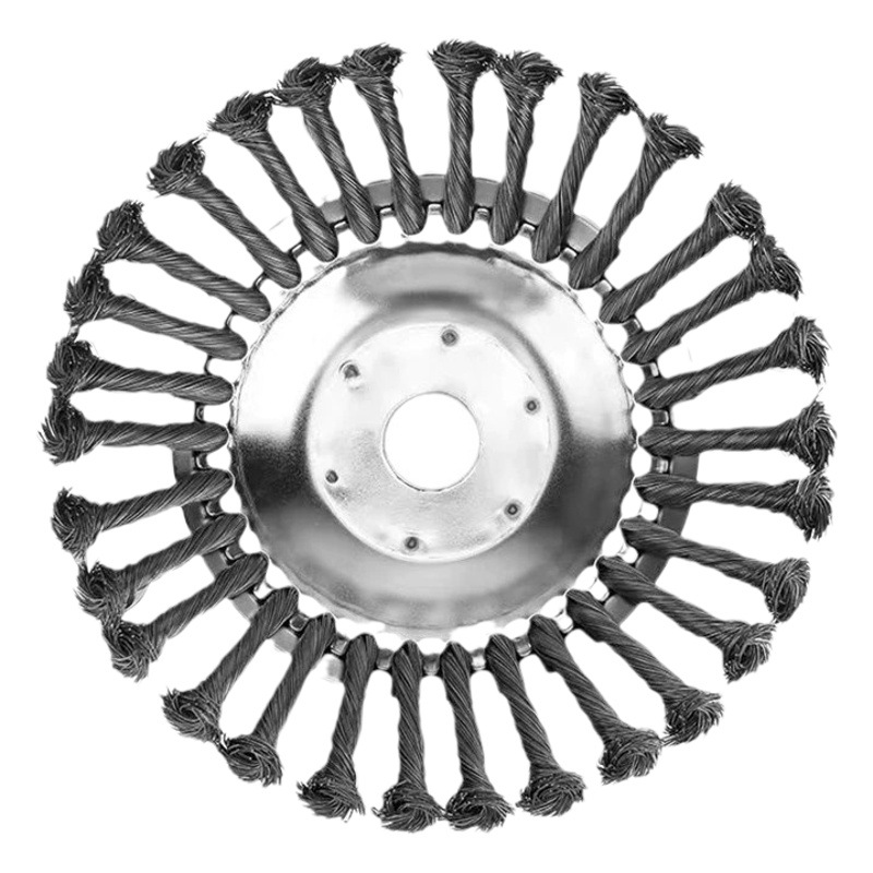 Mower supporting steel wheel mower head twisted wire mower weeding head steel wire rust weeding plate garden accessories