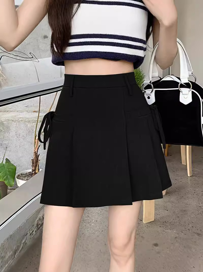 Grey Skirt Women's 2024 Autumn New High Waist Small School Style Suit Slimming Hot Girl Korean Style Skirt