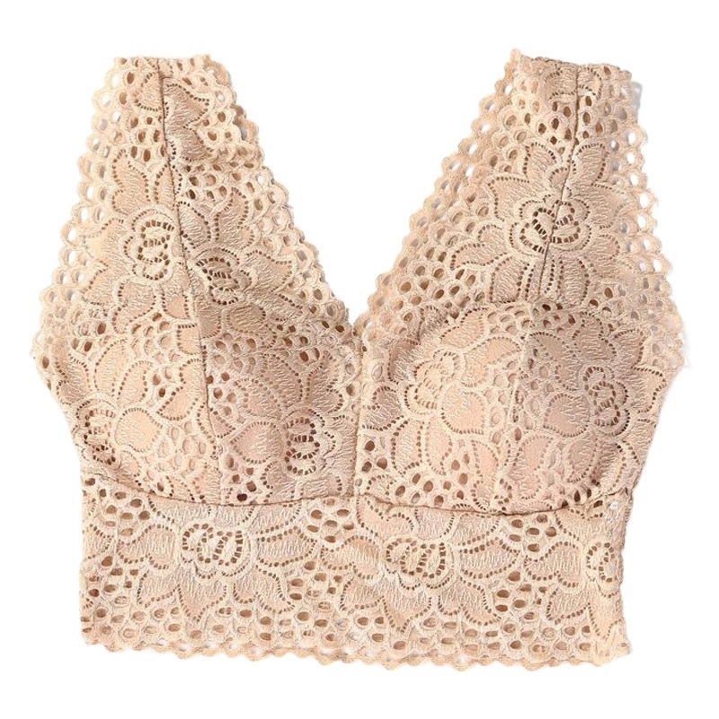 Chubby Girl extra large lace lace back wrapped chest with chest pad bottoming anti-exposure women's vest underwear tube top