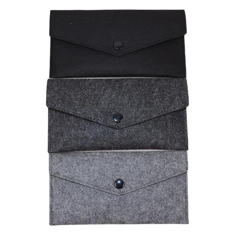 Hand color felt bag creative felt products retro press button envelope student stationery bag storage bag wholesale