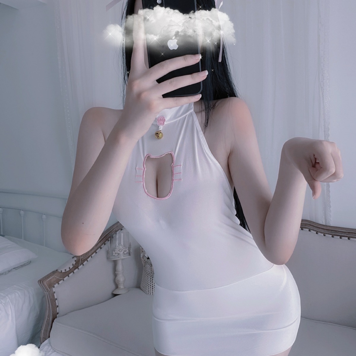 Picture of Sex lingerie sexy ball COS cat girl one-piece pure perspective slim neck skirt with tail suit