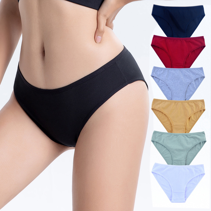 Picture of Popular Women's Underwear Pure Cotton Mid-Waist European and American Export Large Size Underwear Women's Woman Cotton Underwear
