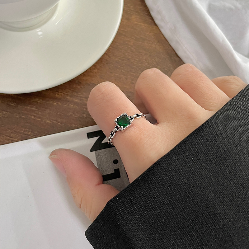 Picture of Lan zhi tai silver simple personality light luxury temperament net red hand jewelry wholesale opening 925 sterling silver ring does not fade