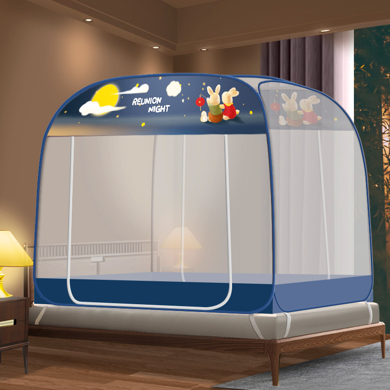 Picture of Yurt mosquito net installation-free cross-border household dormitory foldable zipper dustproof bottomless manufacturers foreign trade wholesale