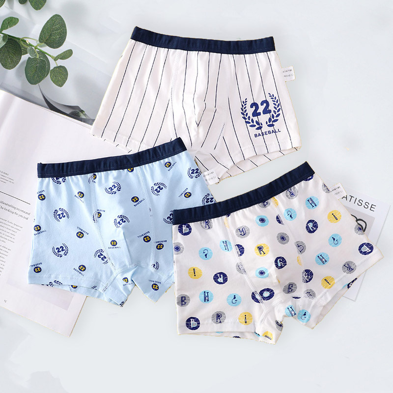 Picture of Children's Pure Cotton Underwear, Boys' Boxer Briefs, Baby Boys' Boxer Briefs, Kidsren's Boxer Briefs for Ages 2-15, Pure Cotton Crotch