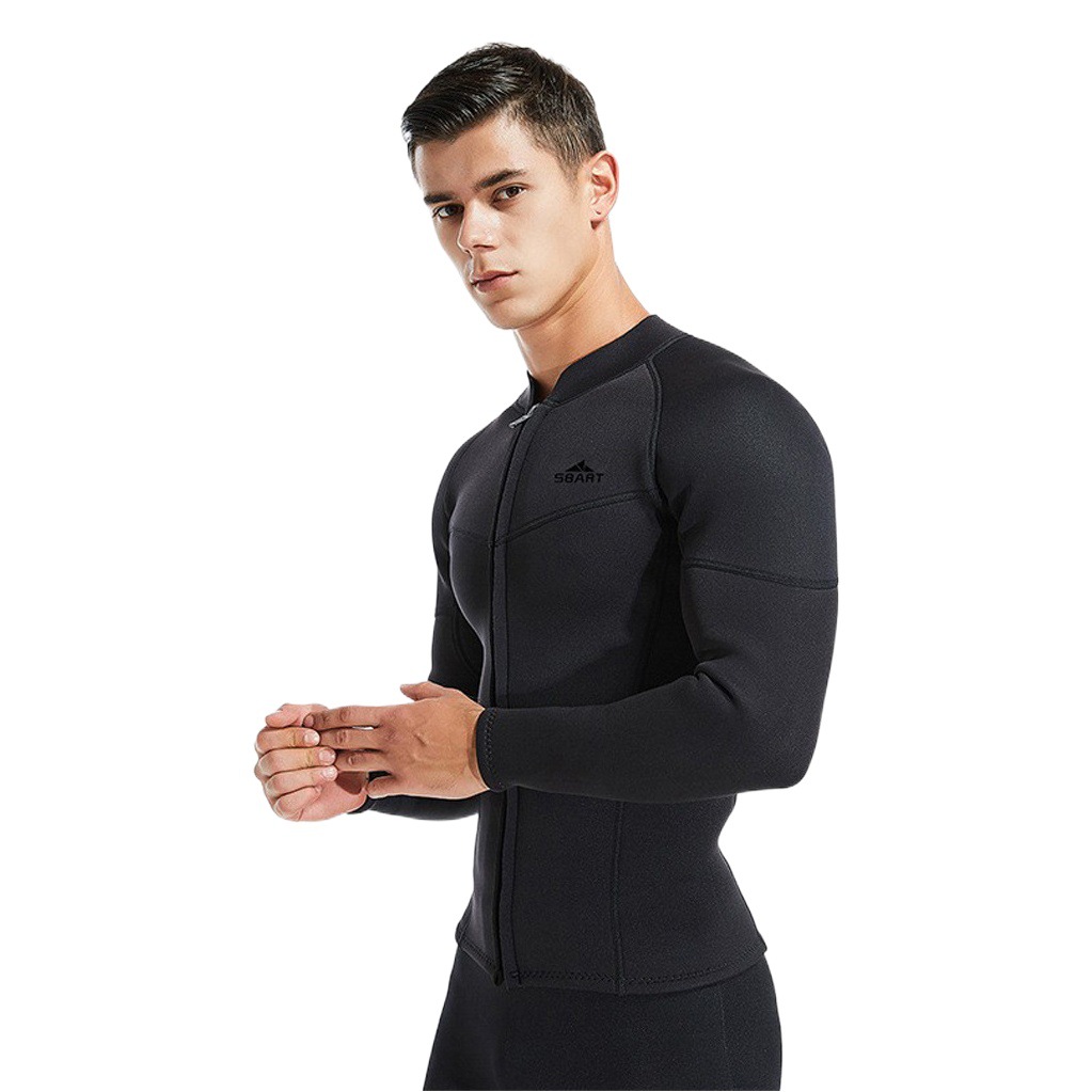 3mm Split Jellyfish Suit Wetsuit Men's Long-Sleeved Snorkeling Suit Cold-Proof and Warm New Wetsuit Large Size Surfing Suit