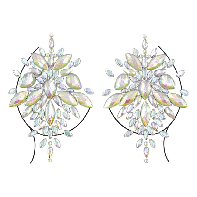 Halloween Sticker Luminous Tattoo Sticker Luminous Face Sticker Flash Paper Diamond Breast Sticker Crafts Creative Sticker Diamond