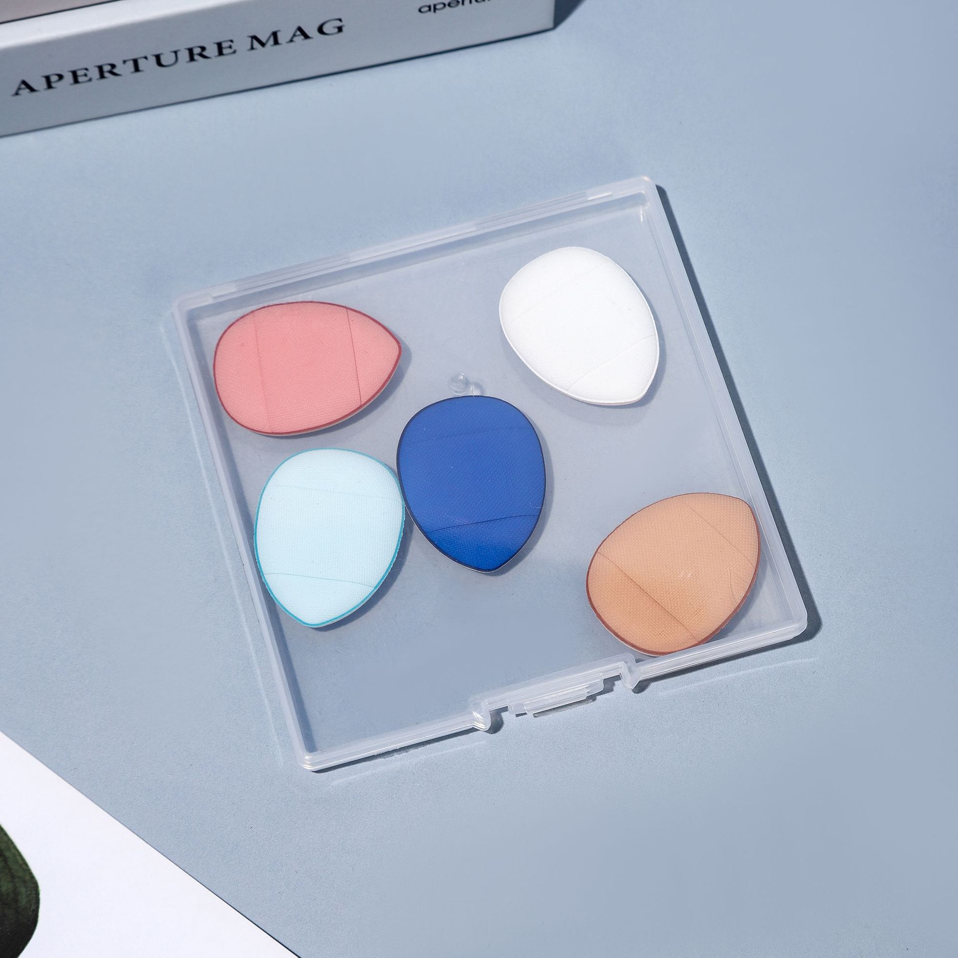 Transparent small size Square Stationery Tool Box Parts Accessories Box Tangram Flat Packaging Box Plastic Empty Box