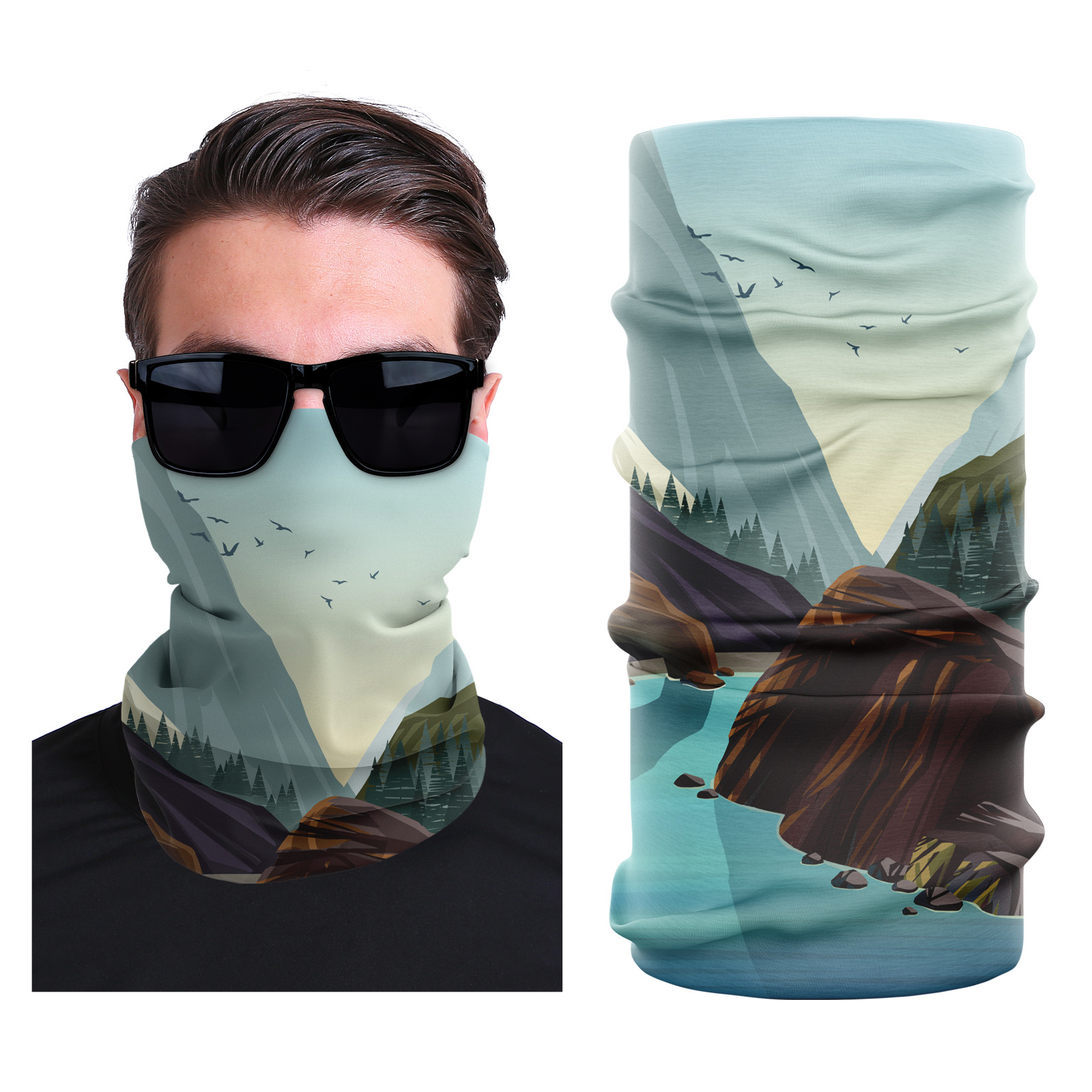 Picture of Xunhui magic scarf outdoor scarf mountaineering riding scarf high elastic seamless Ice Silk face towel cross-border bandana