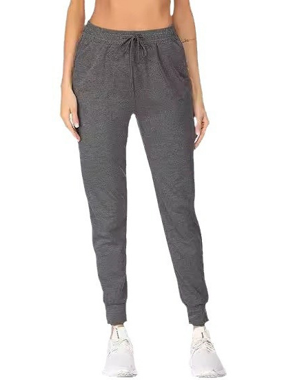 Picture of Cross-border Europe and the United States wish Amazon foreign trade women's clothing 2024 autumn and winter new solid color casual high waist fleece-lined pants