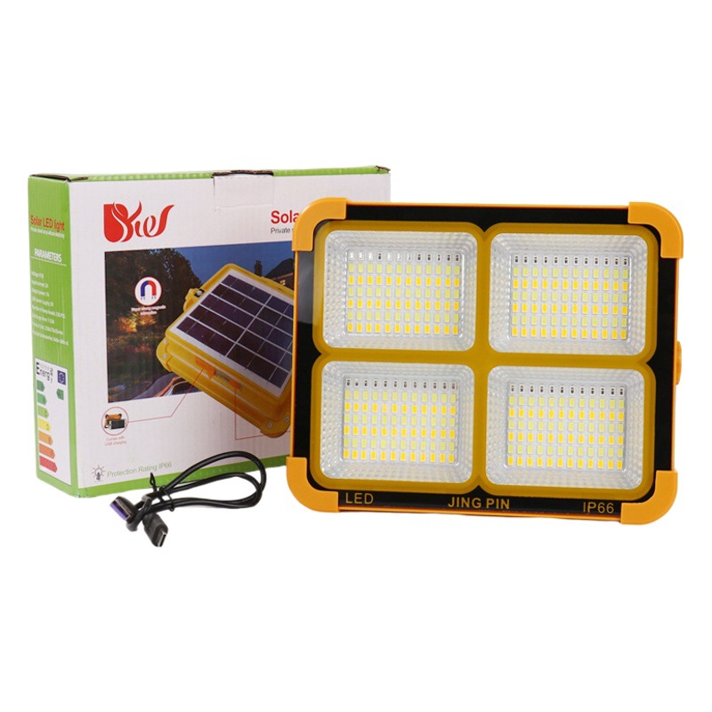 Solar magnetic charging flood light outdoor camping lights wholesale portable folding lights emergency lights manufacturers