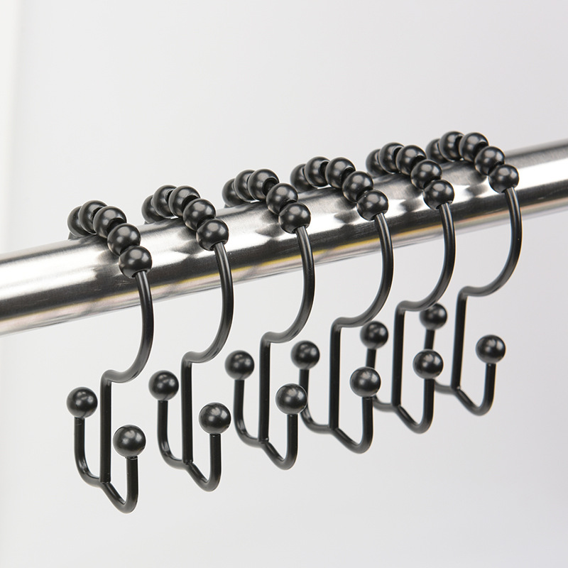 Picture of Cross-border source stainless steel shower curtain double Hook Mountain hook shower curtain hook curtain hook 8 Zhushan double hook
