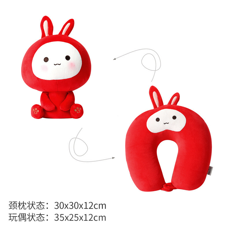 Picture of Penguin U-Shaped Pillow Foam Particle Neck Pillow Cartoon Shape Two-In-One Transformable Pillow Hug Pillow Convertible Neck Pillow