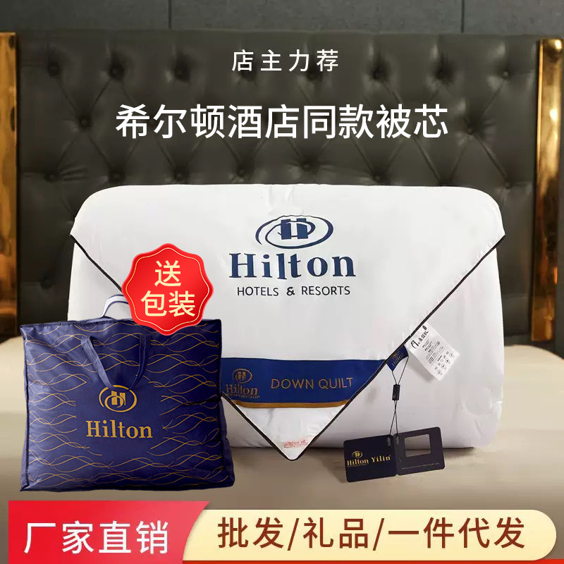 Picture of Hilton Hotel Silk Quilt Imitation Mulberry Silk Warm Quilt Core Spring and Autumn Thickened Winter Quilt Group Buying Gift Quilt Wholesale