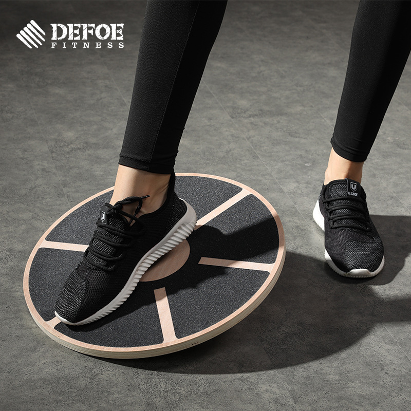 Picture of Wooden balance board fitness balance plate children's non-slip balance trainer balance yoga pedal for adults