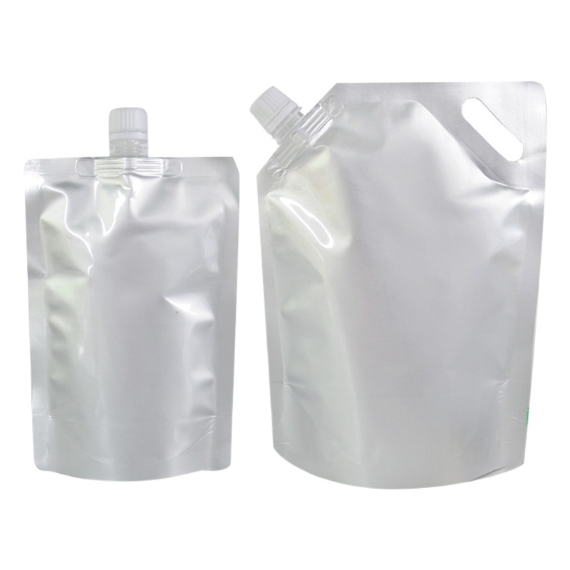 Pure aluminum foil sub-bag self-standing bag thickened dark bag large diameter liquid milk hydrogen rich water suction nozzle bag wholesale