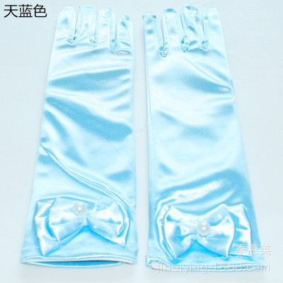 Picture of Children's Dance Clothing Princess Dress Long Long Gloves Flower Girl Dress Bow Gloves Cross-Border