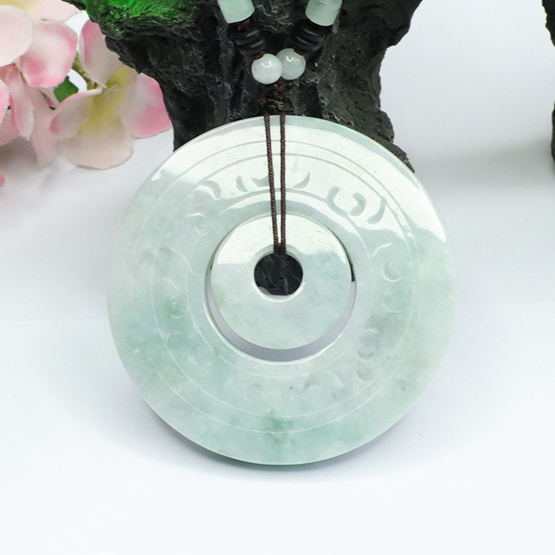 Xinyu natural Myanmar A goods jadeite buckle pendant antique safe buckle pendant wholesale FC3103009