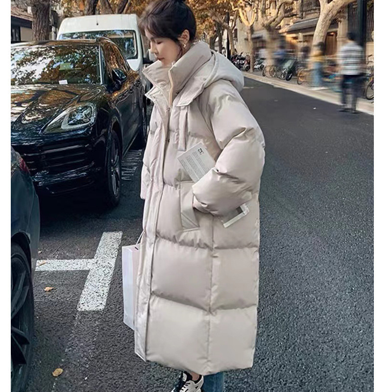 Picture of Thickened Down Cotton-padded Coat Women's Korean-style Loose Long Over-the-knee Cotton-padded Coat 2024 Winter New Coat Ins Bread Clothing Trendy