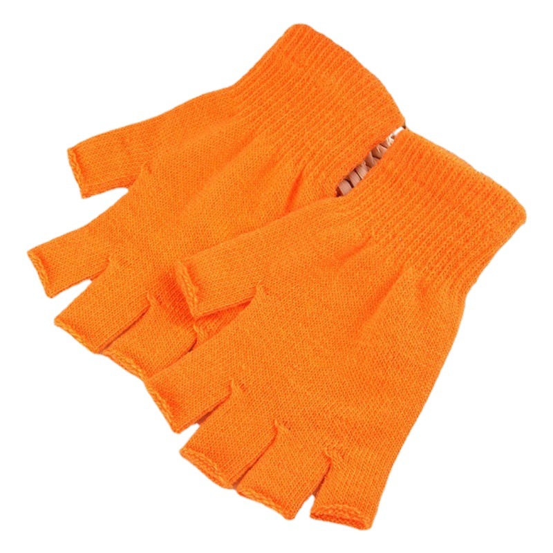 Autumn and Winter Manufacturers Wholesale Acrylic Knitted Warm Gloves New Creative Half-Finger Gloves Unisex Fingerless Gloves