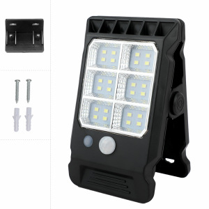 Picture of Solar Clip Lamp Outdoor Courtyard Lamp Fence Lamp Household Waterproof Wall Lamp Human Body Sensor Super Bright Lighting Street Lamp