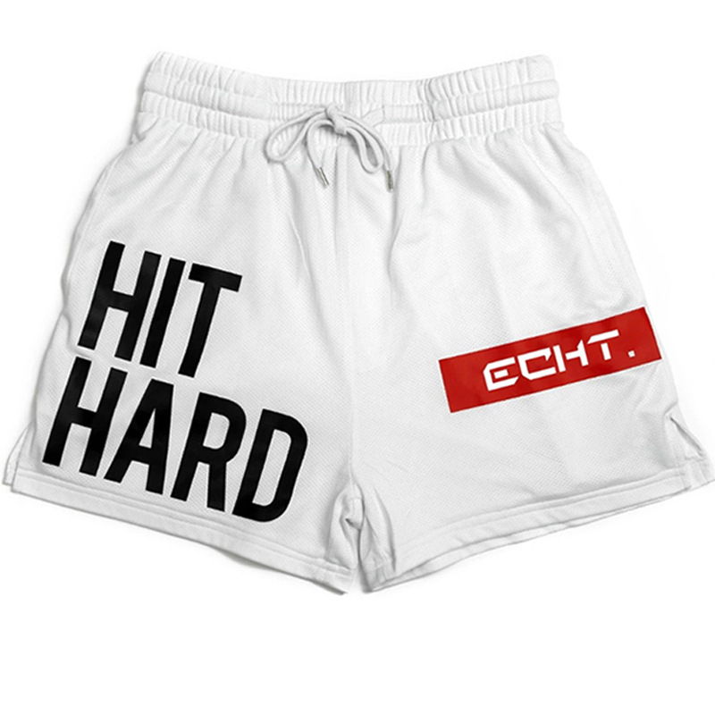 Picture of New echt quick-drying sports shorts men's mesh stretch fitness outdoor running training beach pants breathable