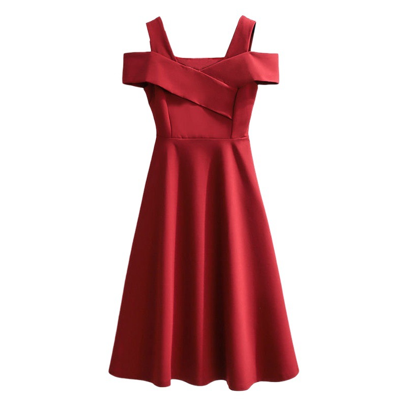 2023 New Large Size Women's Clothing Chubby Sister Fashionable Elegant Dress Women's Belly Covering Slimming Skirt Women's Summer