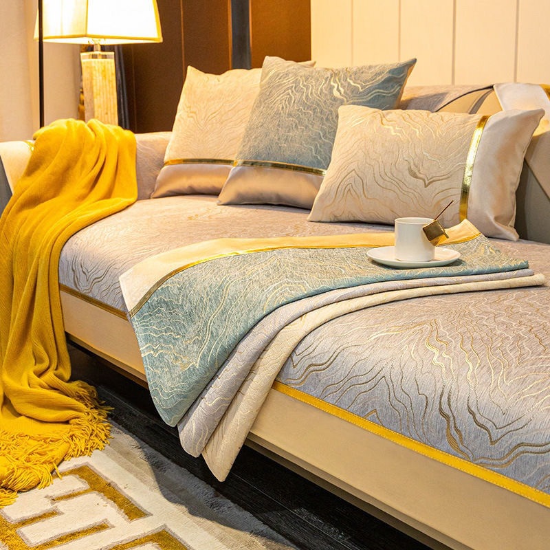 Chenille Non-slip Sofa Cushion Sofa Cover Nordic High-end Light Luxury Four Seasons Universal Cushion Wholesale Foreign Trade