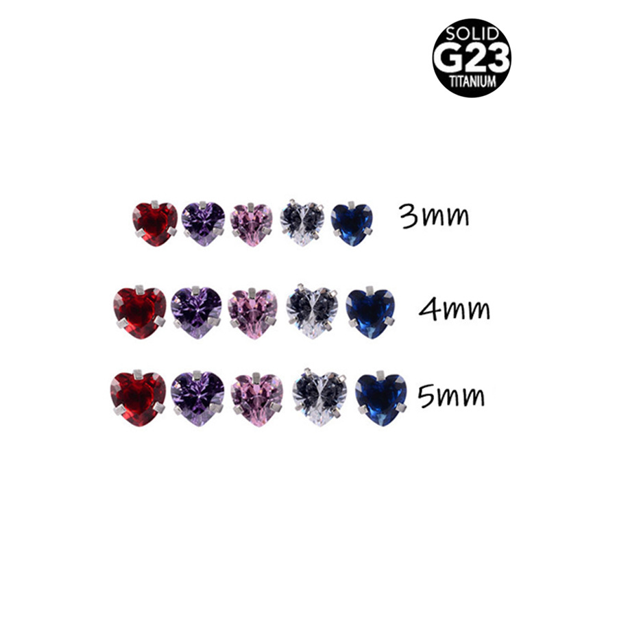Picture of Puncture product lip nail zircon head 2-5mm 0.9-1.0mm internal thread