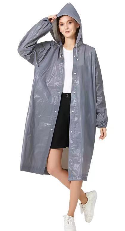 Picture of Raincoat Non-Disposable Raincoat Thickeneded Adult Raincoat Manufacturer Wholesale Outdoor Travel Eva Portable Transparent