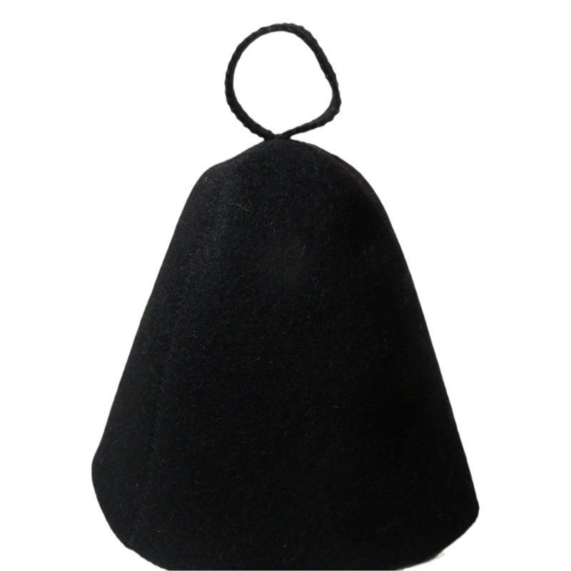Wholesale Wool Felt Sauna Hat Bath Cap for Drying Hair, Heat Insulation, Water Absorption, Natural Wool, Cross-Border Foreign Trade Supply, Cross-Border Hot Sale