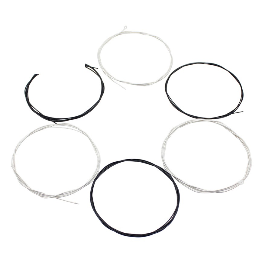 Classical Guitar Strings C103 Wooden Guitar String Set Set of 6 Black and White Nylon Strings Musical Instrument Accessories