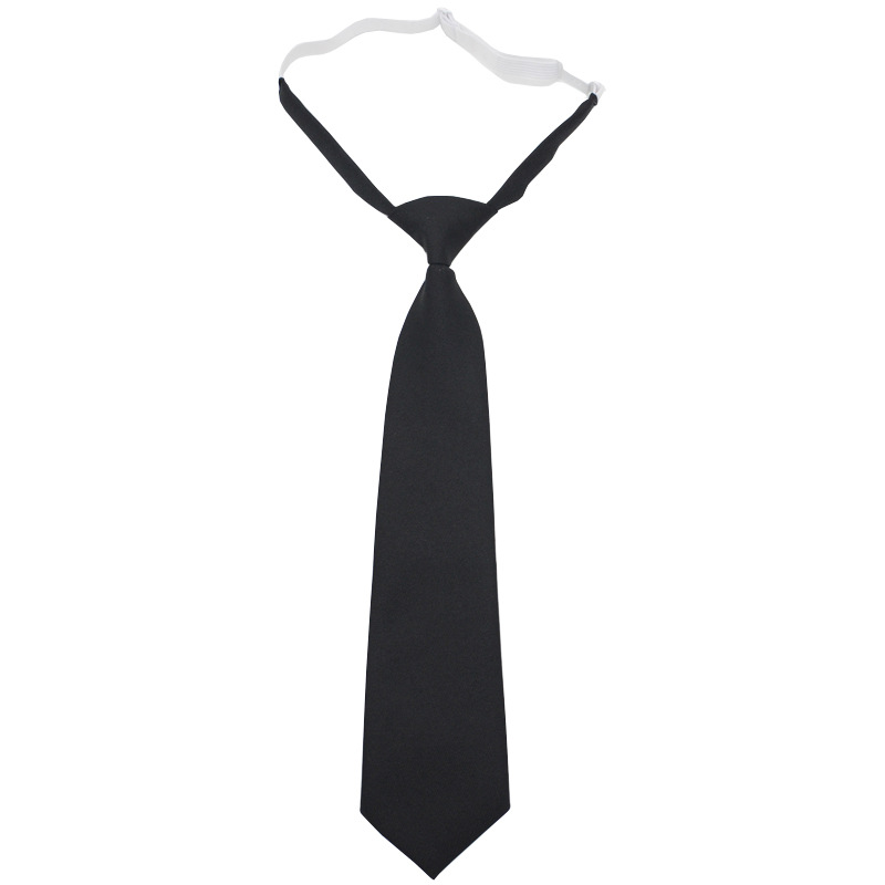 Picture of Jk Tie Female K-Style Japanese Style Preppy Style Black 7cm Hand-Tied School Uniform Uniform Knot-Free Short Student Trend
