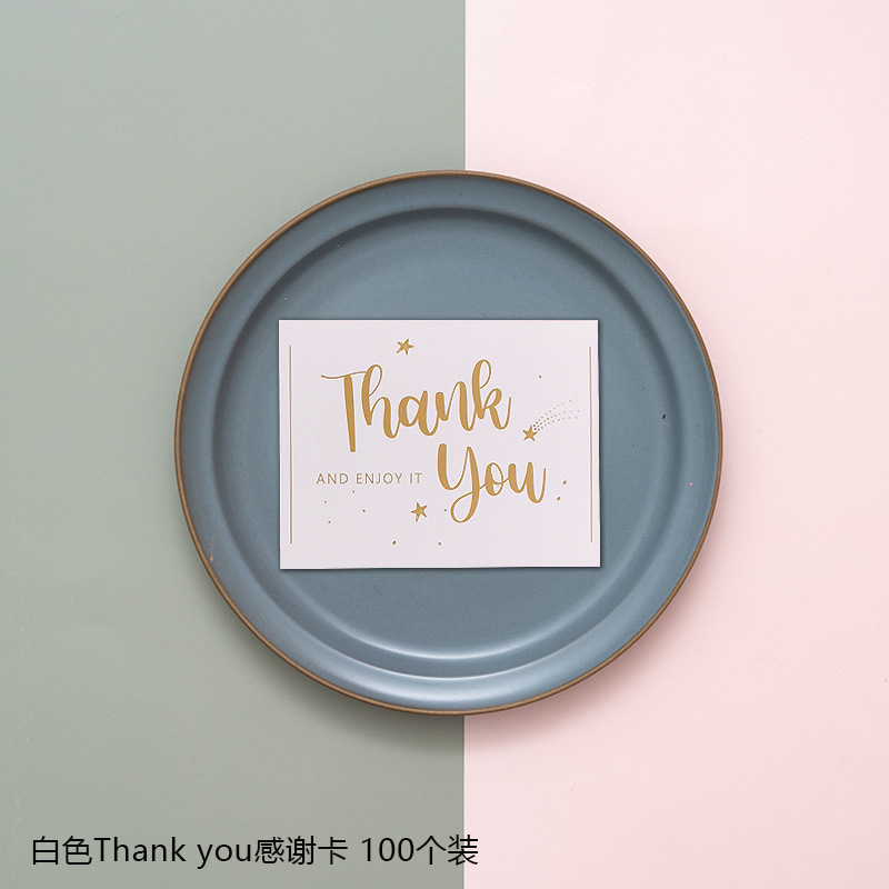 Picture of New creative European-style high-end ins card greeting card mini bronzing English Christmas thank you card in stock wholesale