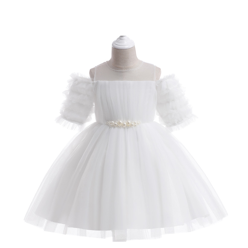 Picture of Children's Dress 2025 New European and American Girl Short-Sleeved Tutu Princess Dress Flower Girl Catwalk Piano Performance Dress
